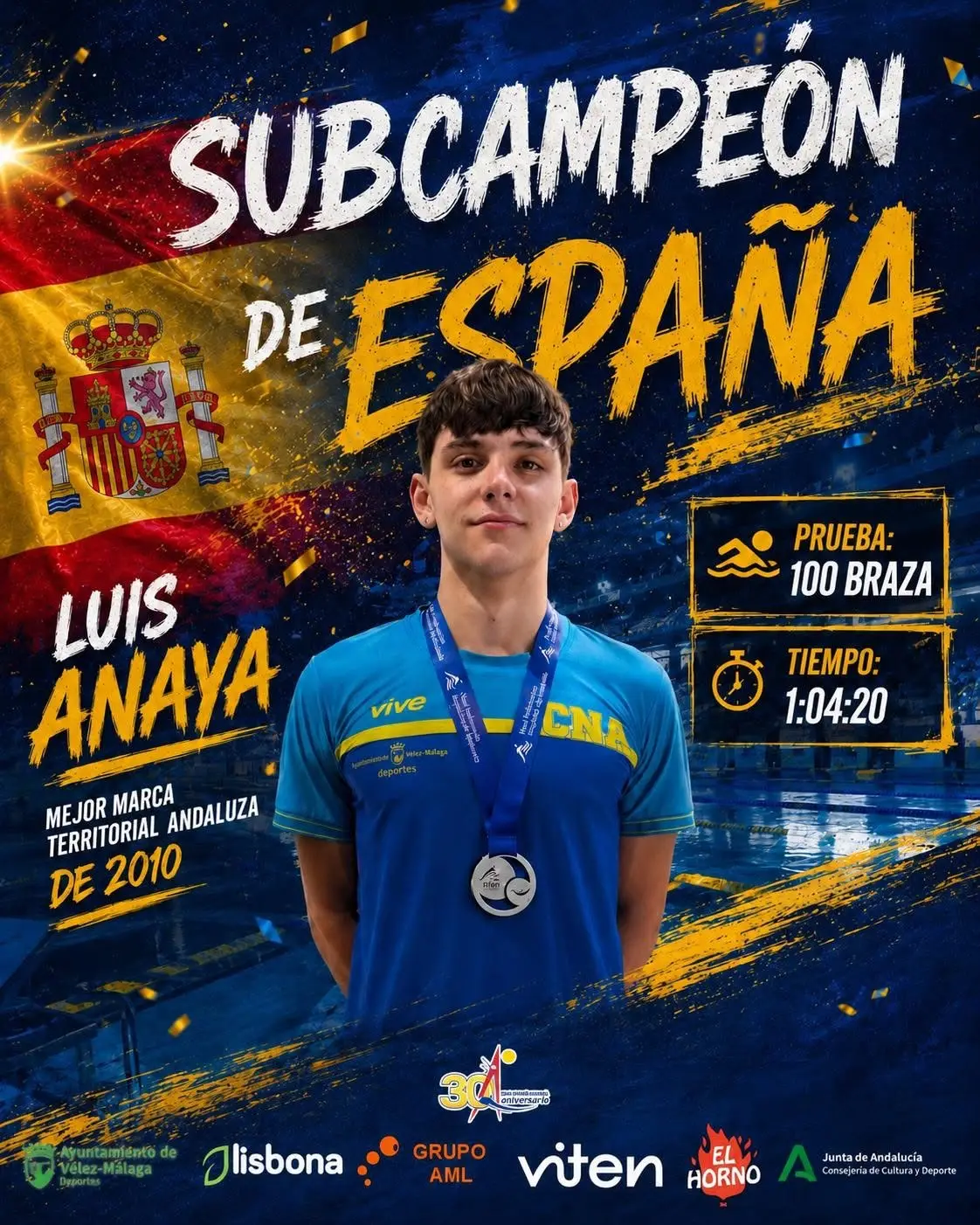 Club Natación Axarquía: imagen reciente del equipo 10