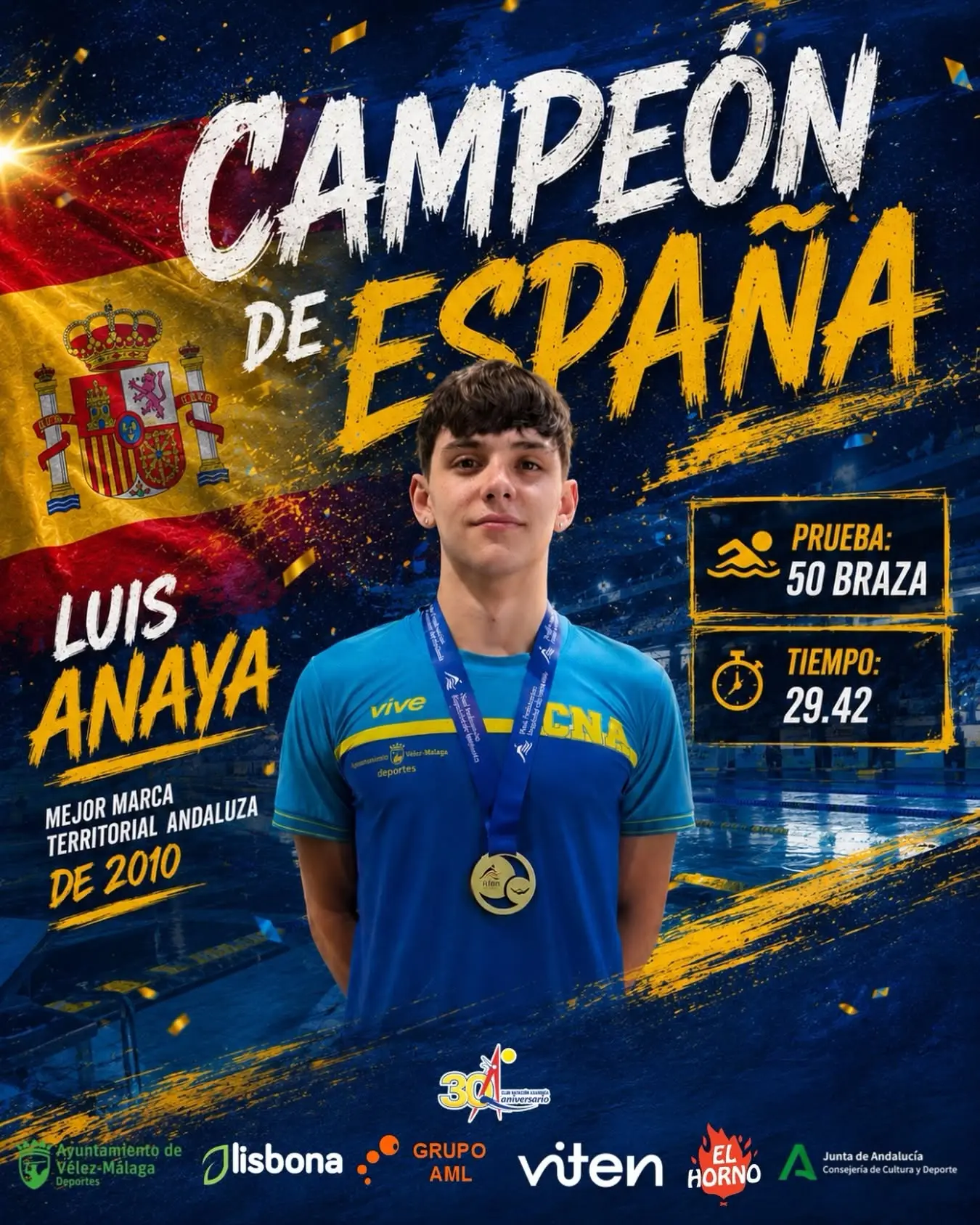 Club Natación Axarquía: imagen reciente del equipo 18