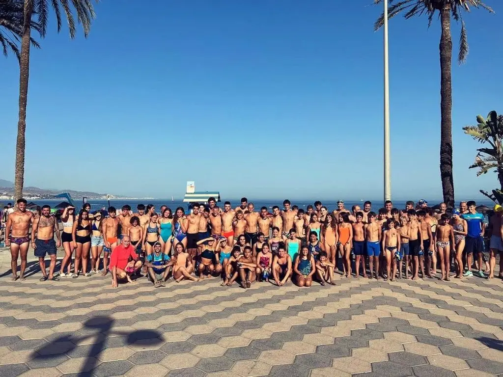 Participants in a recent Pepe Fajardo open-water swim in Torre del Mar